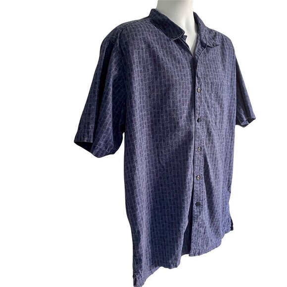 L2 Casual Cotton Short Sleeve Button Down Shirt Mens Large - Picture 4 of 9